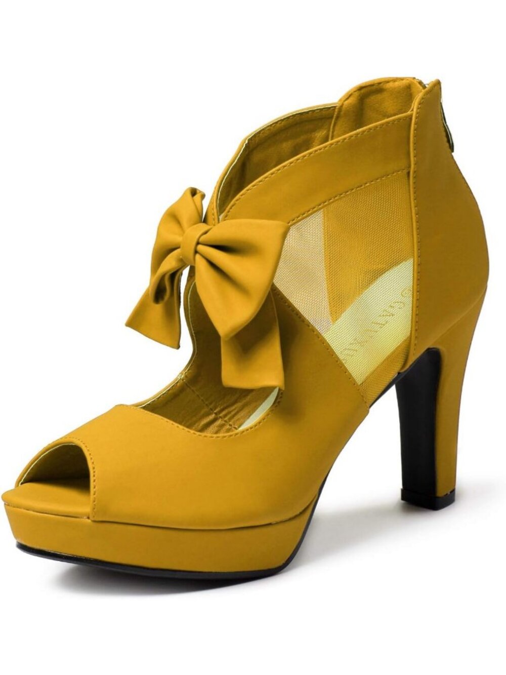 Open Toe Platform High Heel Sandals for Women - Strappy Design with Bows